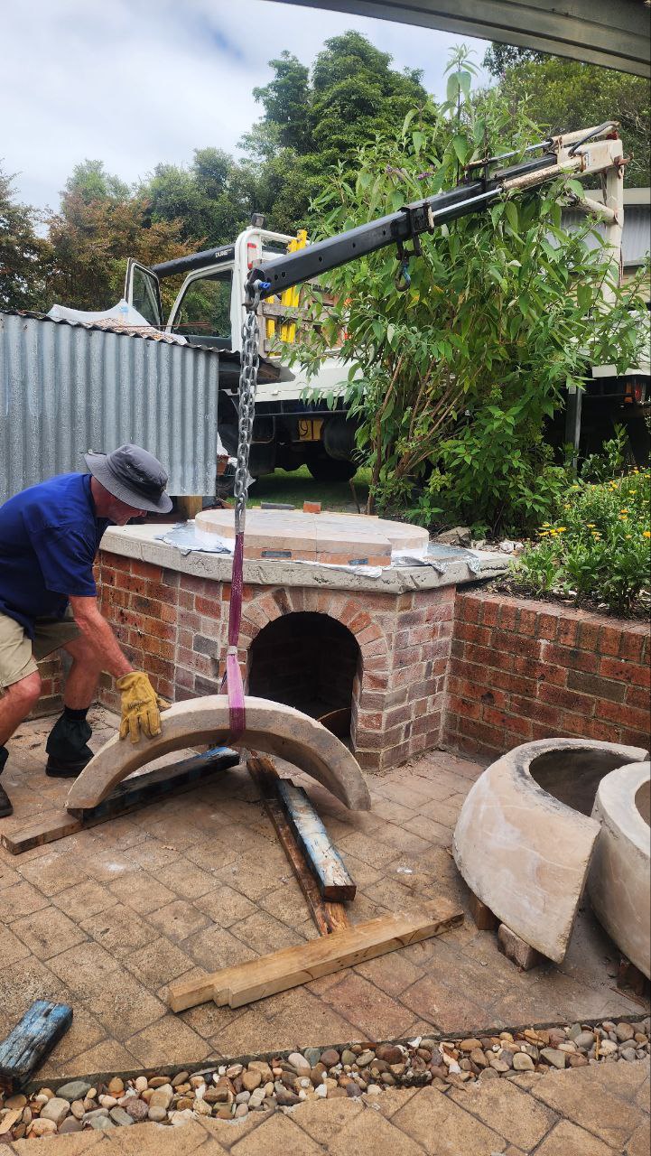 Pizza oven installation
